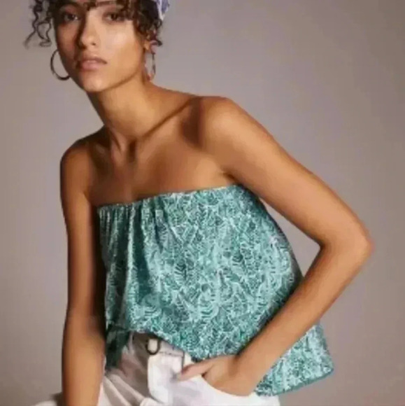 ANTHROPOLOGIE CECILIA PETTERSSON PALM SWING TUBE TOP - Picture 5 of 6